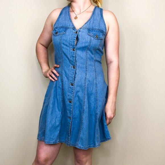 VINTAGE DENIM DRESS - Picture 5 of 7